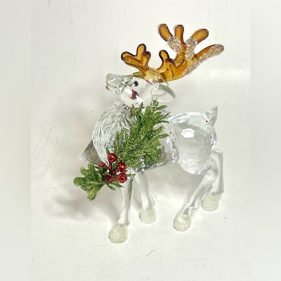 Ganz Kissing Krystals Krystal Mistletoe Reindeer - Picture 2 of 5
